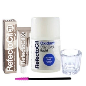 Zestaw REFECTOCIL Henna jasny brąz 3.1 Liquid 3% kieliszek szczoteczka