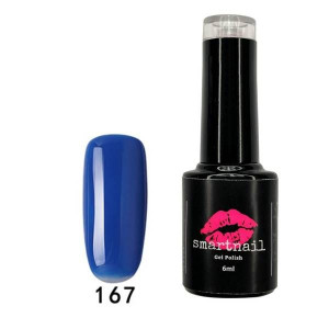 167 Smartnail Lakier hybrydowy  6ml 6g NIEBIESKI Odcienie niebieskiego Nowy