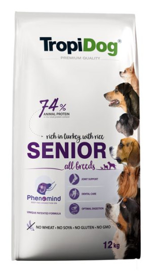 TropiDog Premium Senior 12kg karma sucha dla psa