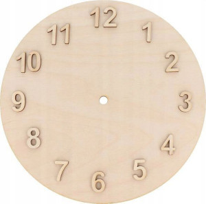Zegar 20cm Zegary Ze Sklejki Decoupage Z Cyframi