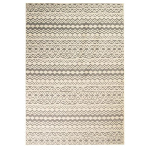 Nowoczesny dywan we wzór tradycyjny, 80x150 cm, beżowo-szary