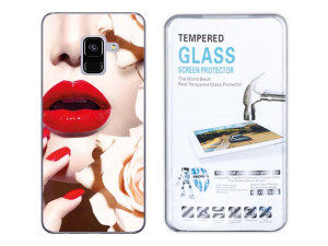 Galaxy A8 Plus 2018 A730 Kreatui Etui 0.3mm +szkło