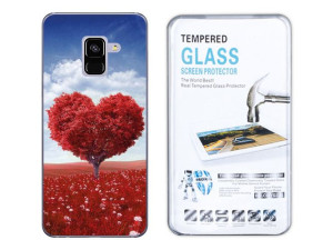 Galaxy A8 Plus 2018 A730 Kreatui Etui 0.3mm +szkło