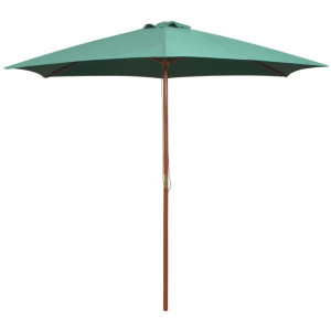 Parasol ogrodowy, 270x270 cm, drewno, zielony