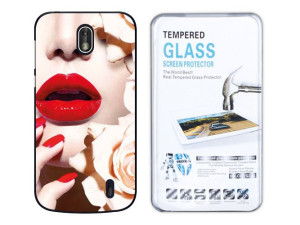 Nokia 1 Kreatui Etui Nadruk Fotocase 0.3mm + Szkło