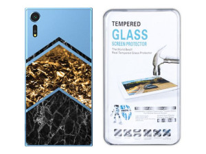 Sony Xperia Xzs Etui Marmur Nadruk Kreatui + Szkło