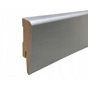 Listwa przypodłogowa MDF 8 ALUMINIUM szczotkowane