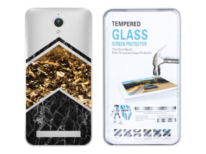 Asus Zenfone C Etui Marmur Nadruk Kreatui + Szkło