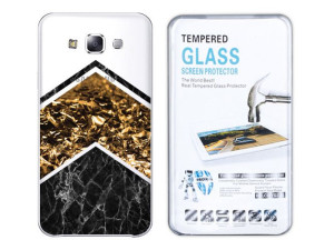 Etui Do Samsung Galaxy E7 Kreatui Marmur +szkło 9h