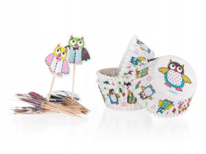 Foremki na muffinki OWLS 11,5cm 24 + 24 sztuki