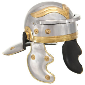 Replika zabytkowego hełmu rzymskiego, LARP, srebrna stal