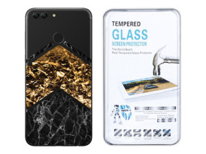 Huawei Nova 2 Etui Marmur Nadruk Kreatui +szkło 9h