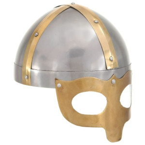 Replika zabytkowego hełmu Wikinga, LARP, srebrna stal