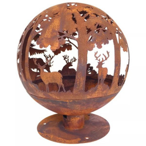 Esschert Design Ozdobne palenisko ogrodowe 57,5x57,5x66 cm rdzawy kolor FF2