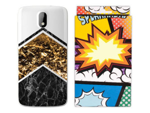 Htc Desire 326 Etui Marmur Nadruk Kreatui + Folia