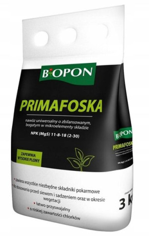 BIOPON NAWÓZ uniwersalny PRIMAFOSKA granulat 3kg
