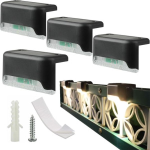 4x Solarna Lampa Lampka Led Oświetlenie Schodów