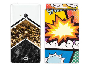Microsoft Lumia 540 Etui Marmur Nadruk Tył + Folia