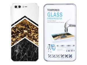 Zenfone 4 Pro Zs551kl Etui Marmur Nadruk + Szkło