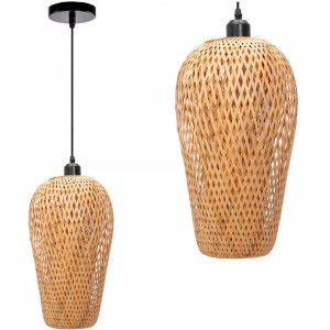 Lampa Wisząca Sufitowa Natural E27 Boho Bambusowa