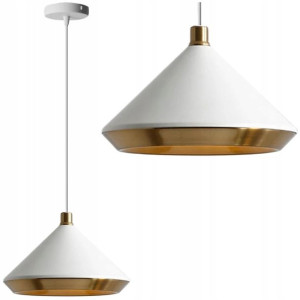 Lampa Sufitowa Nowoczesna Gold Złota Biała E27