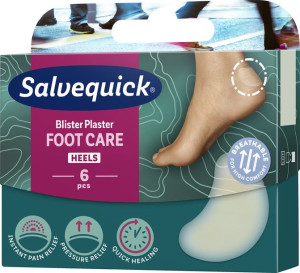 Salvequick Foot Care Plastry Na Pęcherze I Otarcia - Medium 6 Sztuk