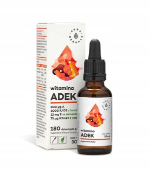 Aura Herbals Witamina ADEK A+D3+E+K2 MK-7 Krople