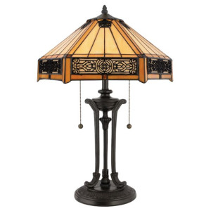 Lampa stołowa witrażowa TIFFANY INDUS QZ/INDUS/TL - Elstead Lighting