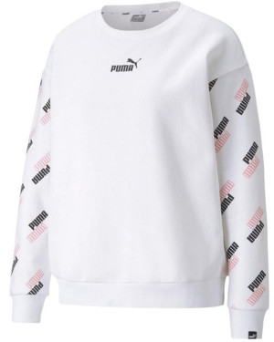 Bluza damska Puma Power AOP Crew biała 589532 02