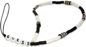 Zawieszka Guess GUSTBCKH Phone Strap Heishi Beads czarno-biały/black-white
