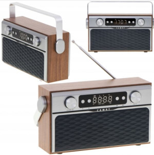 Radio Kuchenne Retro Drewniane Bluetooth Usb Fm Sd