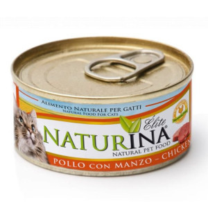 Naturina | Elite Wet Cat | Puszka 70g - Kurczak z wołowiną 70g