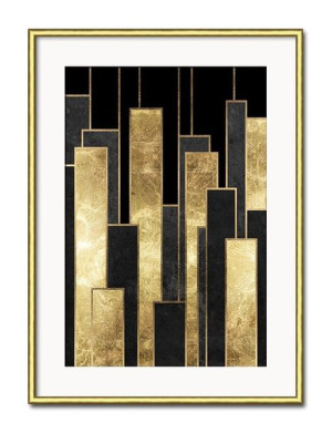  Obraz złoty do wnętrz glamour 31x41cm