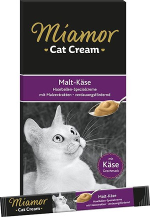 Miamor | Cat Cream | Przysmaki prozdrowotne - Słód z serem 6x15g | 90g