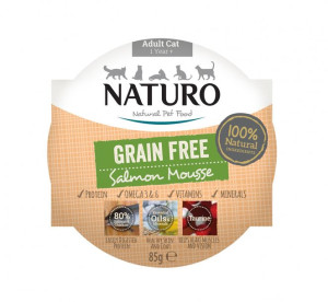 Naturo | Adult Cat - Mousse | Tacka 85g - Łosoś 85g
