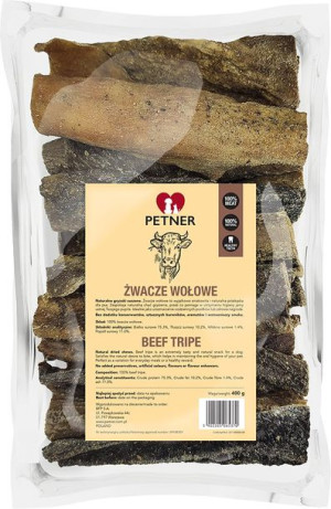 Petner | Dog Snacks | 100% Natural - Żwacze Wołowe 400g