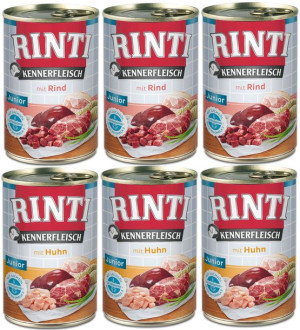 Rinti | Kennerfleisch Junior | Puszka 400g - MIX 6x400g