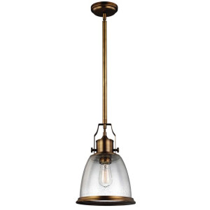 Hobson lampa wisząca szklany klosz mosiężna FE-HOBSON-P-M-AB - Feiss