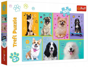 TREFL Puzzle W ŚWIECIE PIESKÓW Psy PIES 100 ele.
