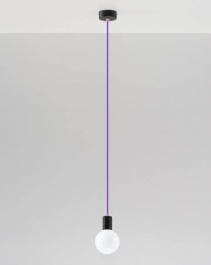 LAMPA wisząca SOL SL156 OPRAWKA kabel przewód zwis czarny fioletowy