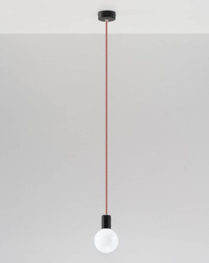 LAMPA wisząca SOL SL158 OPRAWKA kabel przewód zwis czarny czerwony