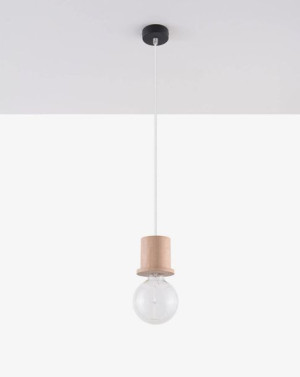 Drewniana LAMPA wisząca SOL SL284 loftowa OPRAWA zwis drewno