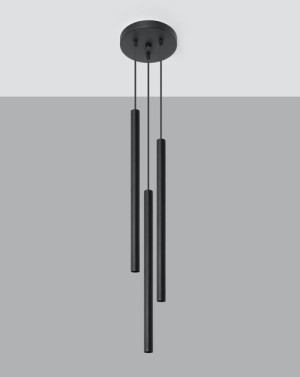 Lampa wisząca STELLO metalowa kaskada sople czarne