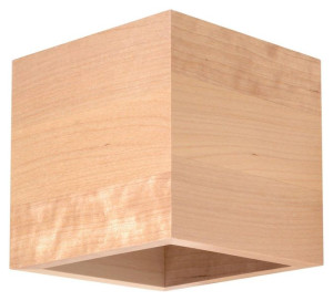 Kinkiet LAMPA ścienna WOOD SM491 MDECO drewniana OPRAWA w stylu skandynawsk
