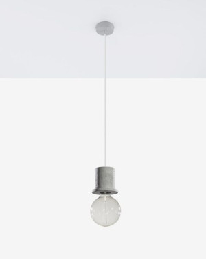 Industrialna LAMPA wisząca SOL SL283 betonowa OPRAWKA na żarówkę zwis beton