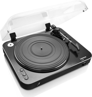 Lenco L 85 Black - Gramofon Midi Z Bezpośrednim Kodowaniem Do Mp3 Usb
