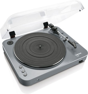 Lenco L 85 Grey - Gramofon Midi Z Bezpośrednim Kodowaniem Do Mp3 Usb
