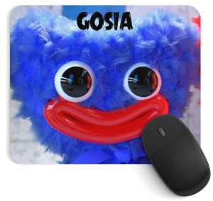 Podkładka pod mysz + IMIĘ Huggy Wuggy PoppyPlaytime