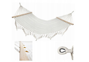 Hamak 2-osobowy Na Stelażu Mocny Duży Boho Piękny 300x150