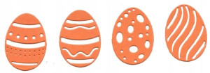 Pisanki Wielkanoc scrap pomarańcz zestaw 8 szt.